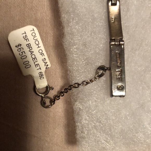 Turquoise, lapis & onyx Signed Sterling Bracelet - Picture 7 of 7